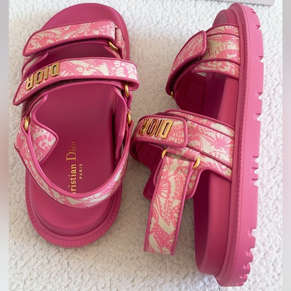 Authentic Christian Dior Women's DiorAct Lambskin leather sandals - Picture 10 of 16